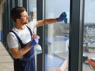 Office window cleaning